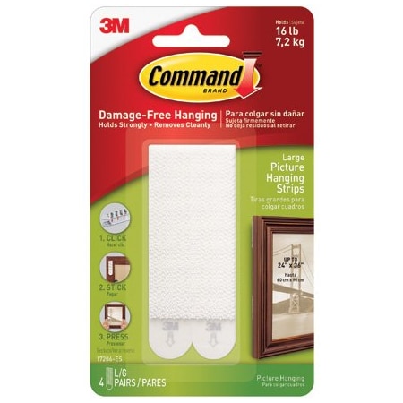 Bsc Preferred 3M 17206 Command Picture Hanging Strips - Large, 6PK BUY00012206